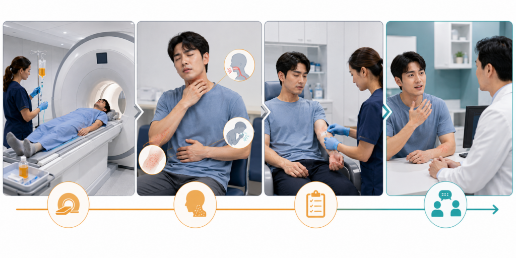 MRI 조영제 부작용, 검사 전에 알아두면 좋은 증상과 주의사항 4 report previous contrast reaction.webp